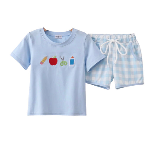 Embroidered School Supplies Set