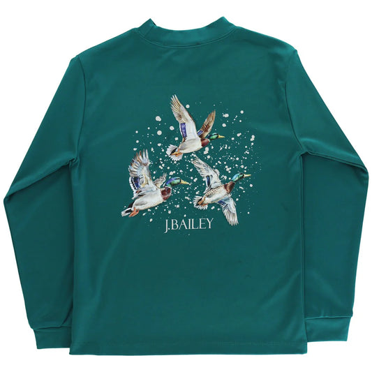 J. Bailey Performance Long Sleeve Tee - Ducks