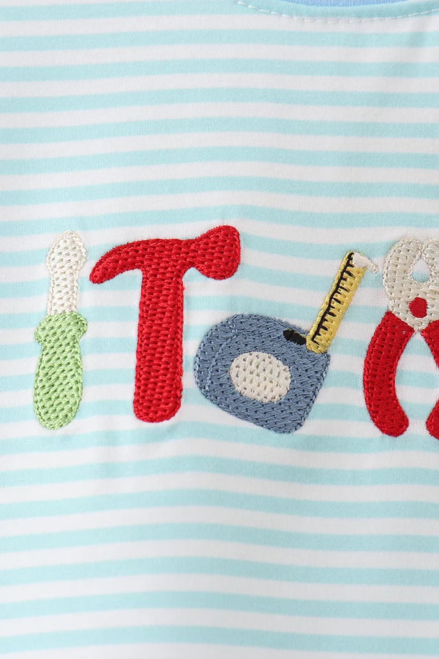 Boys' Short Sleeve Shirt with Tools Embroidery
