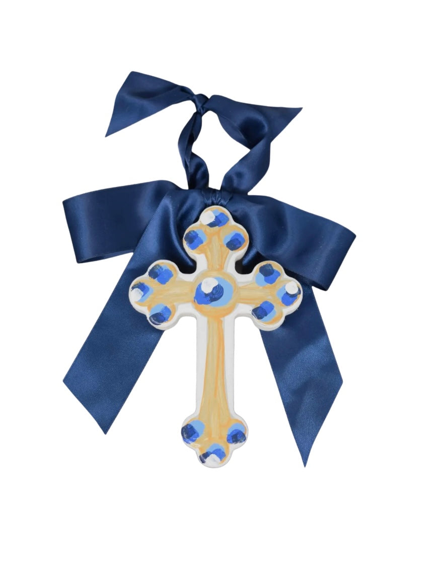 “Blue Hallelujah” Wooden Cross