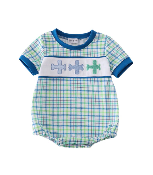 Embroidered Airplane Trio Bubble