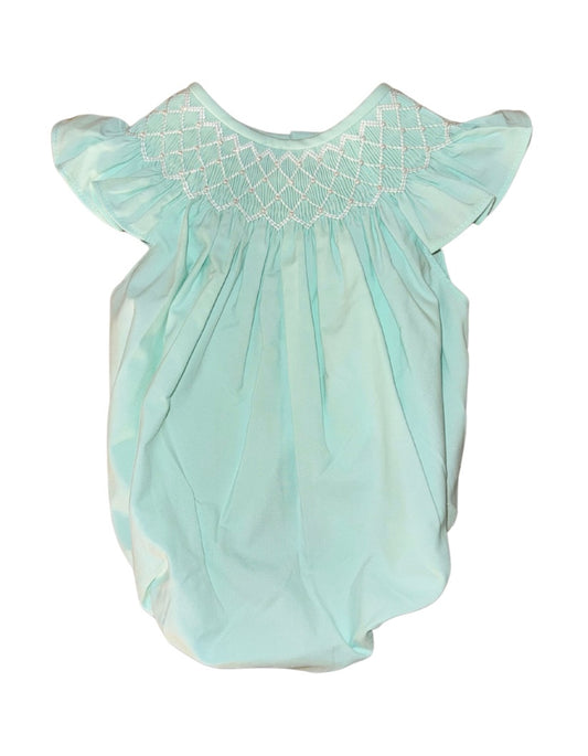 Mint Pearl Smocked Bubble