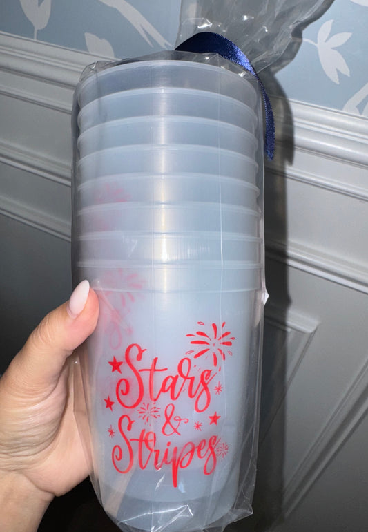 Stars & Stripes Color Changing Stadium Cups - Pack of 8