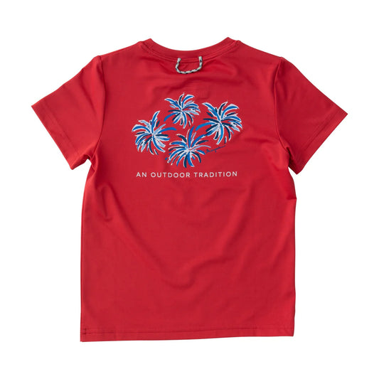 Prodoh Performance T-Shirt - Red Fireworks