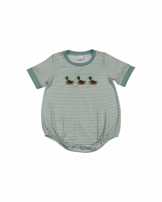 Striped Embroidered Duck Bubble
