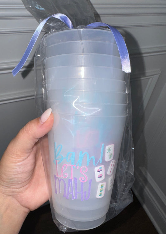 Bam Let’s Mahjong Shatterproof Cups - Pack of 8
