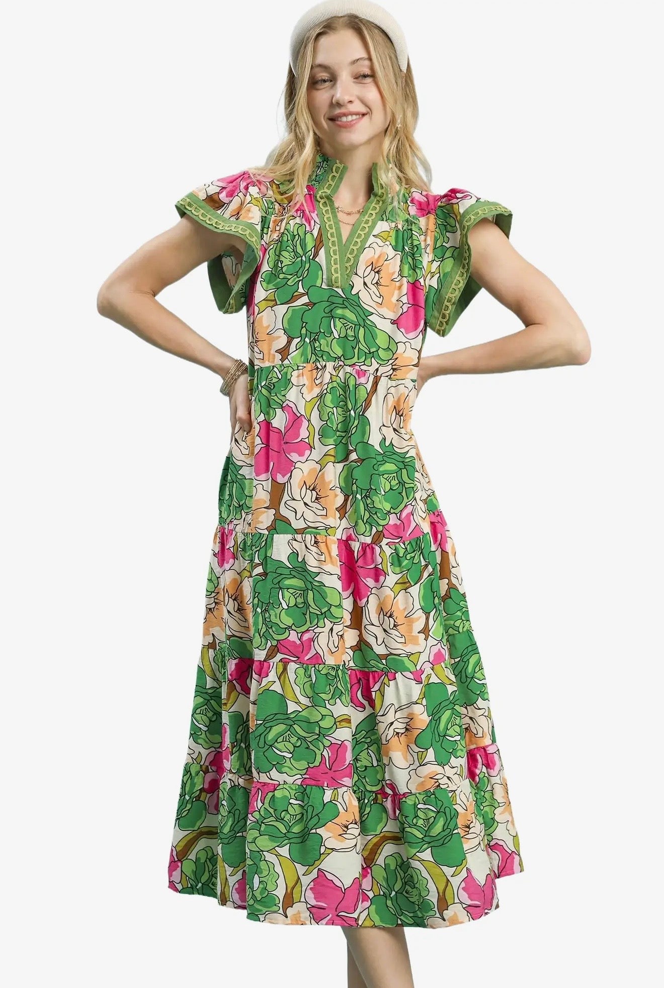 “Eloise Floral” Midi Dress