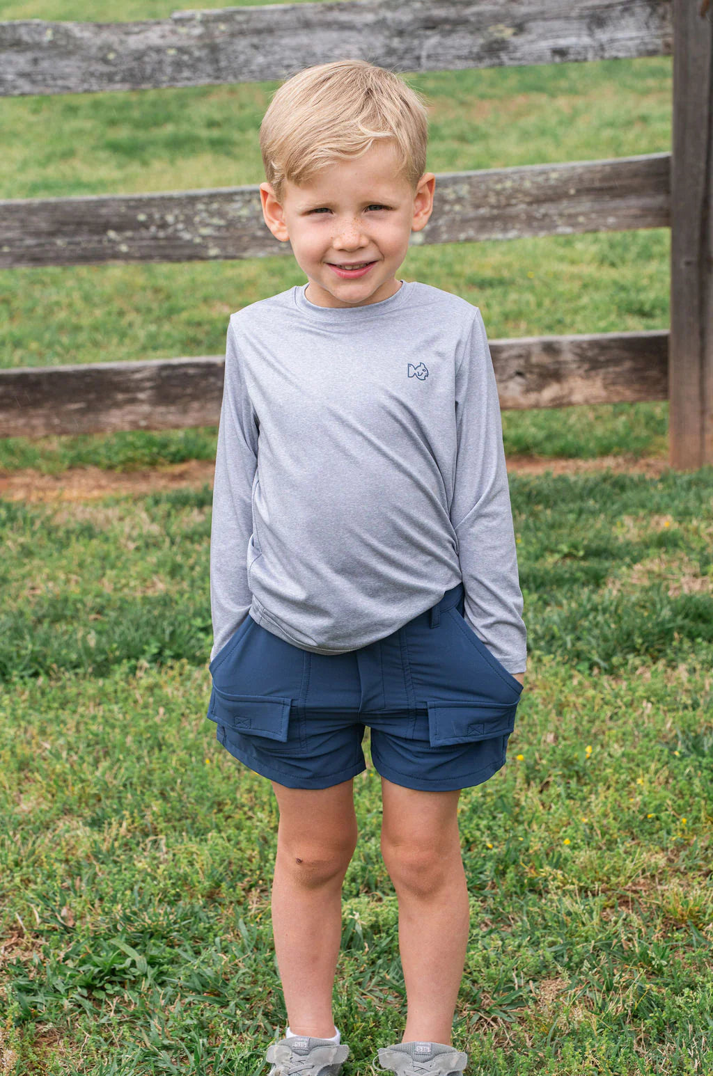 Performance Long Sleeve Tee - Gray Rods & Reels