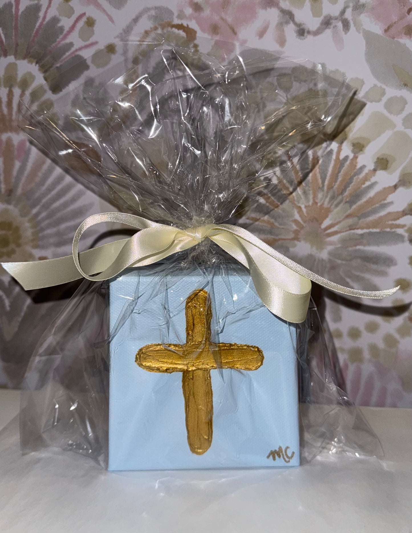 Gold Cross Canvas Paintings - Small