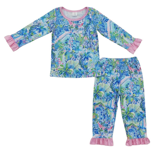 Blue Watercolor Pajamas