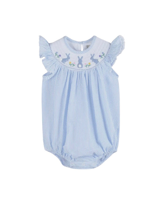 Smocked Seersucker Bunny Bubble