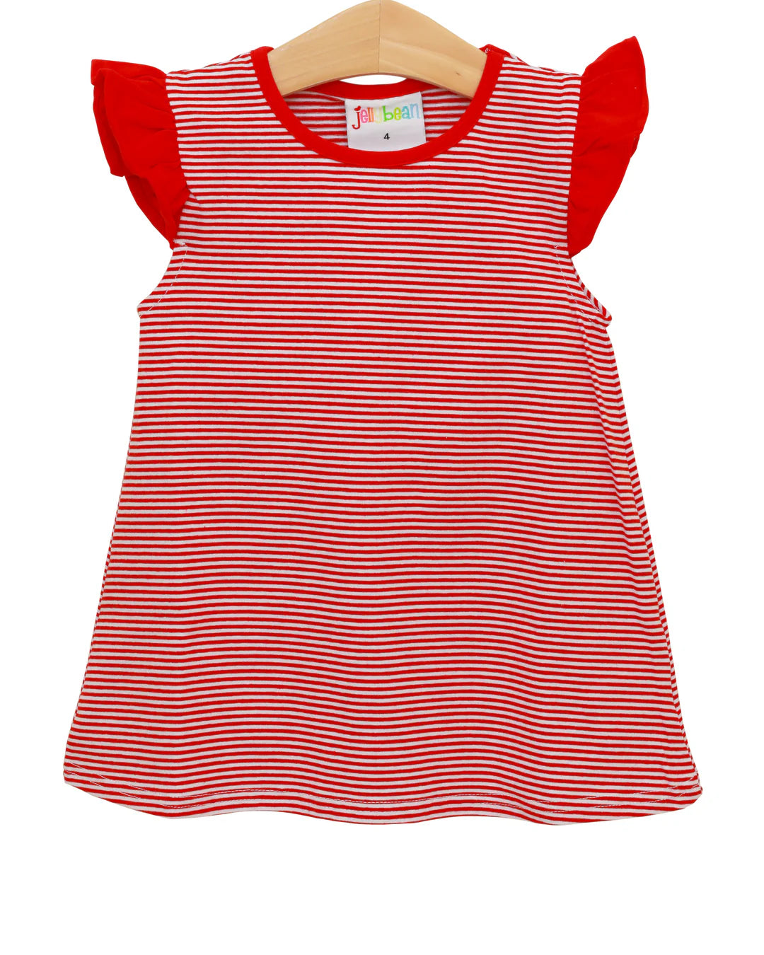 Red & White Flutter Top