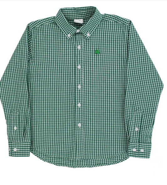 J. Bailey Green Check Button Down
