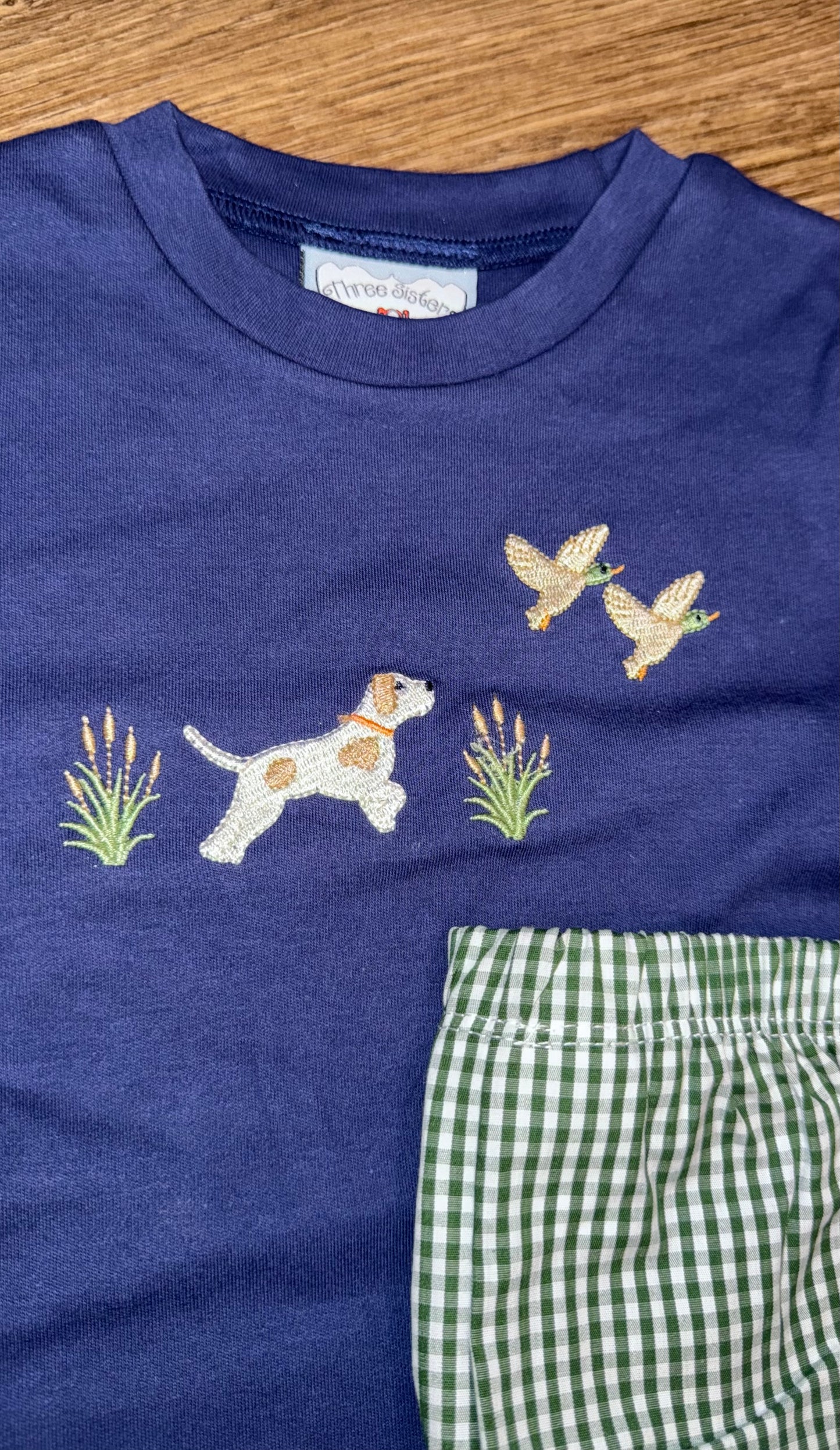 Embroidered Duck Hunting Romper