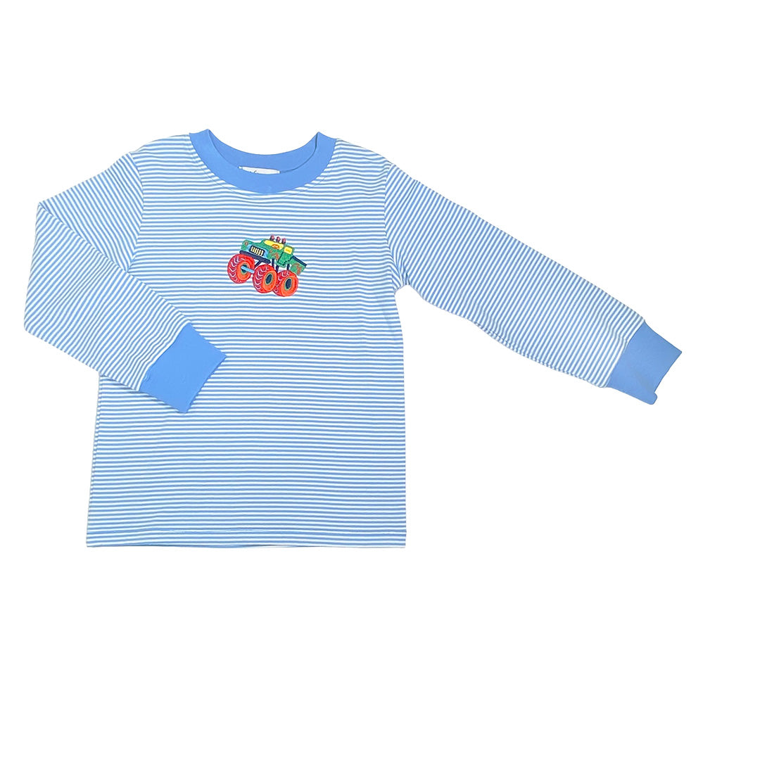 Monster Truck Appliqué Boys' Long Sleeve Shirt