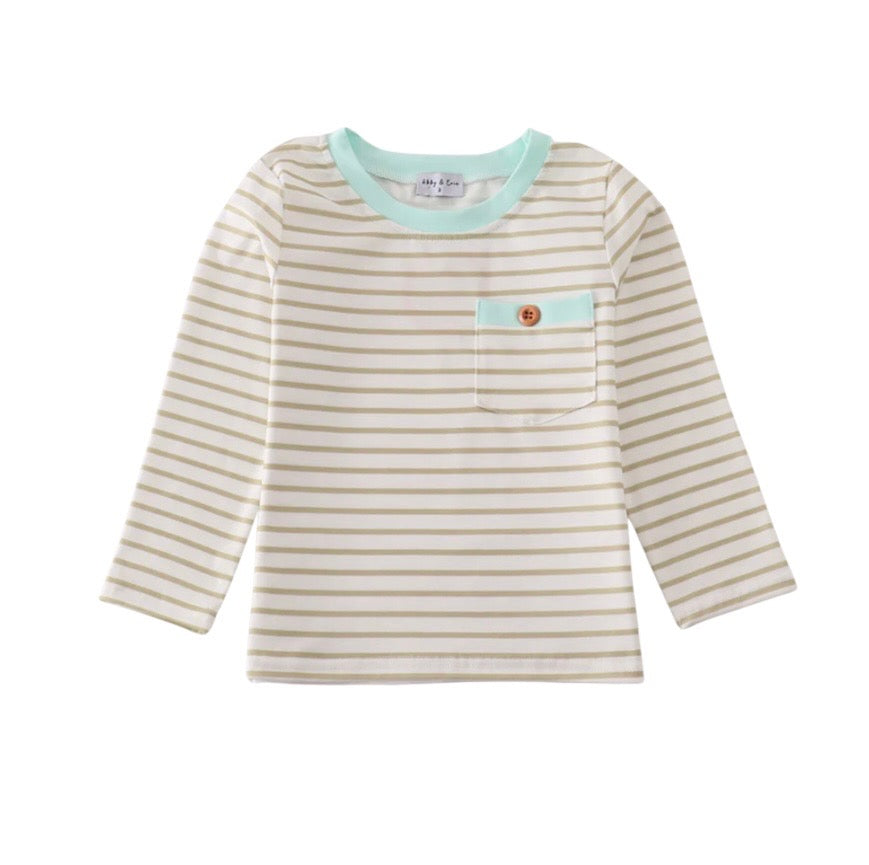 Khaki Stripe Top