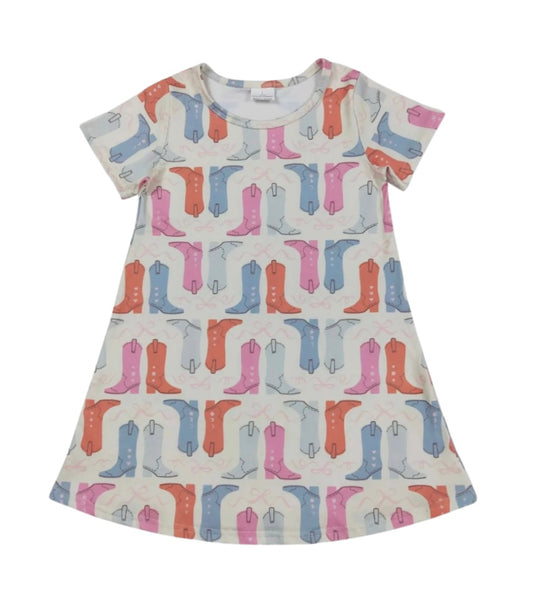 Colorful Cowgirl Boot Dress