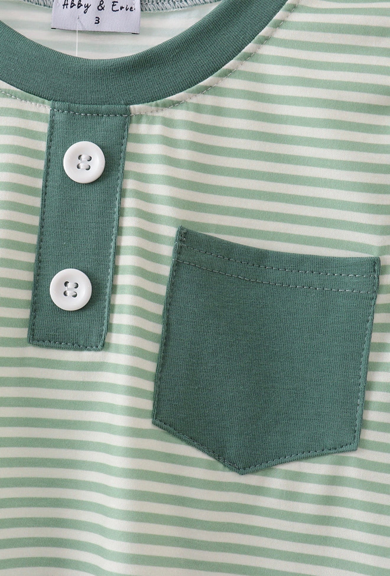 Teal Stripe Pocket Top