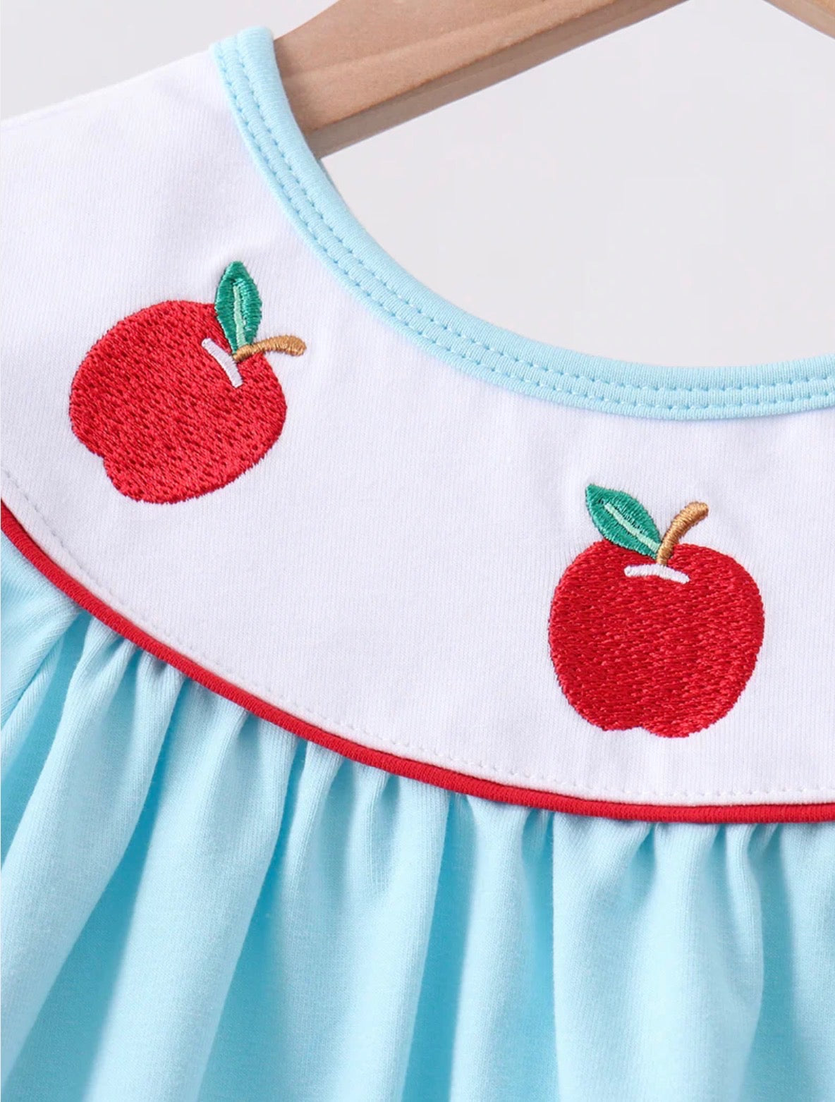 Blue Apple Embroidered Pant Set