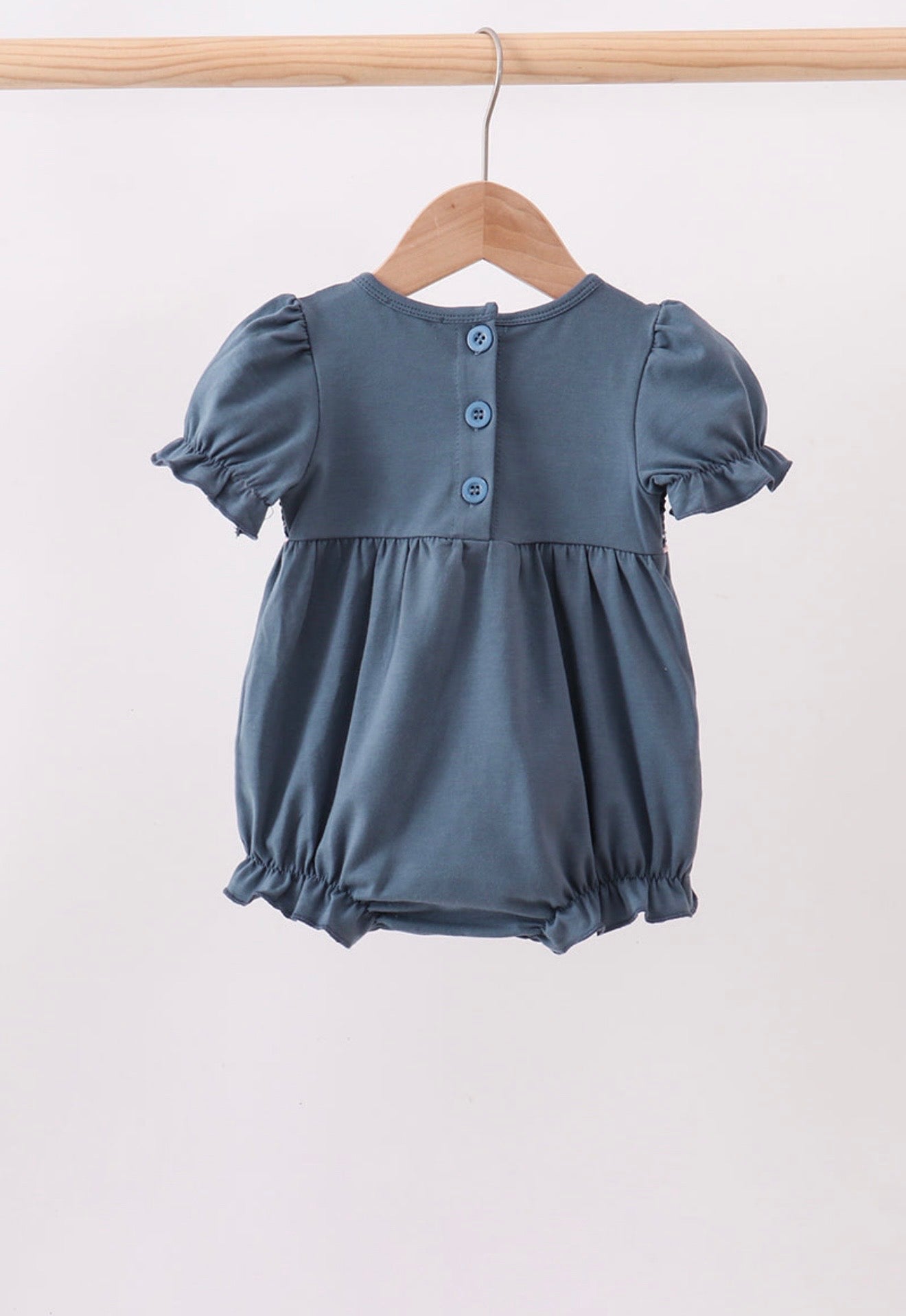 Garden Rose Smocked Ruffle Bubble
