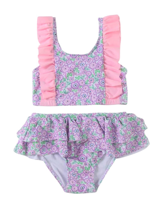 Purple Floral Swimsuit