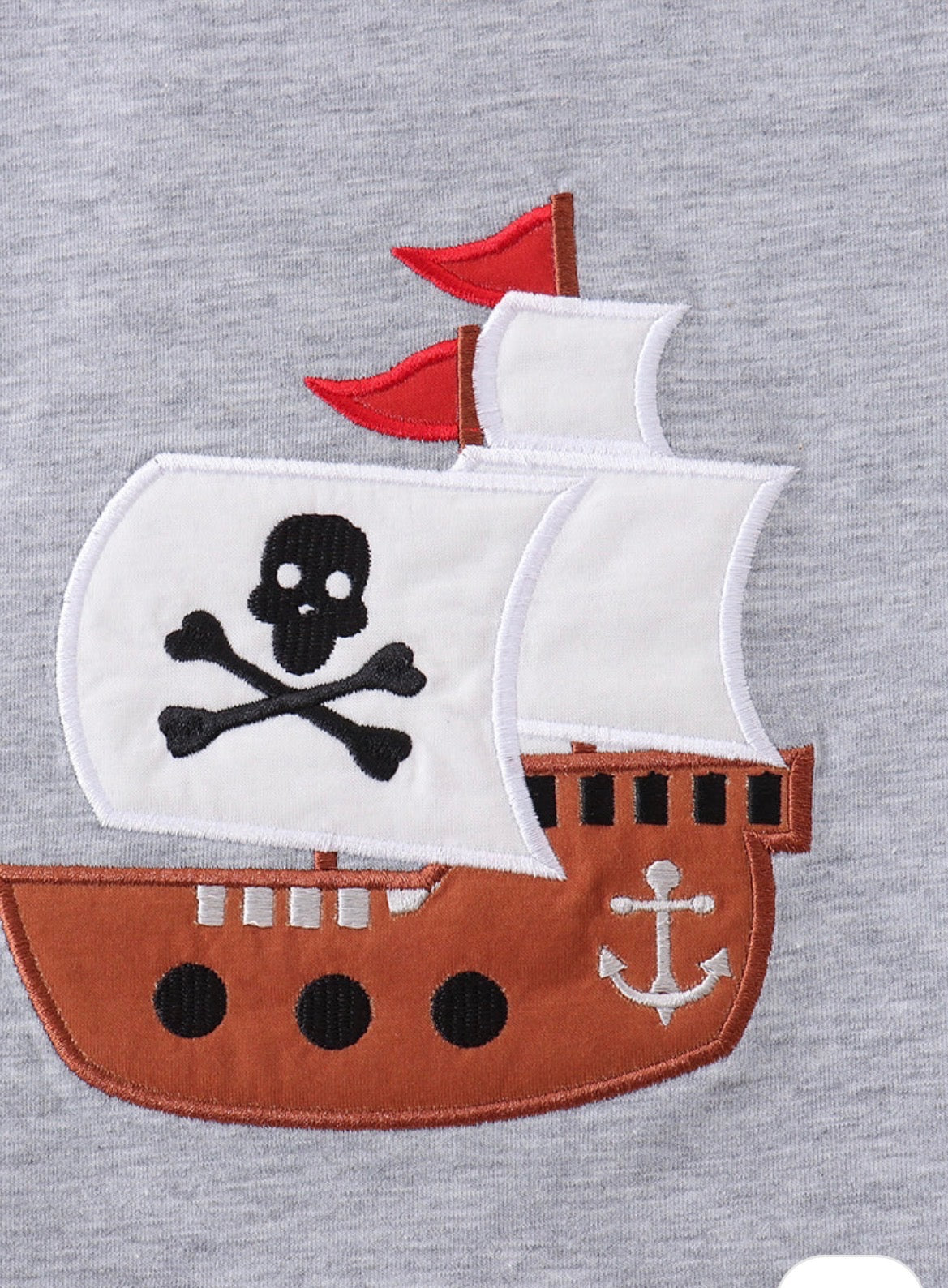 Pirate Ship Appliqué Top