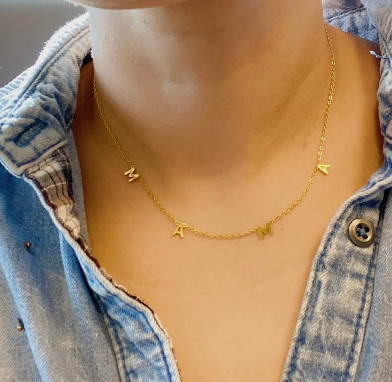 Gold MAMA Necklace