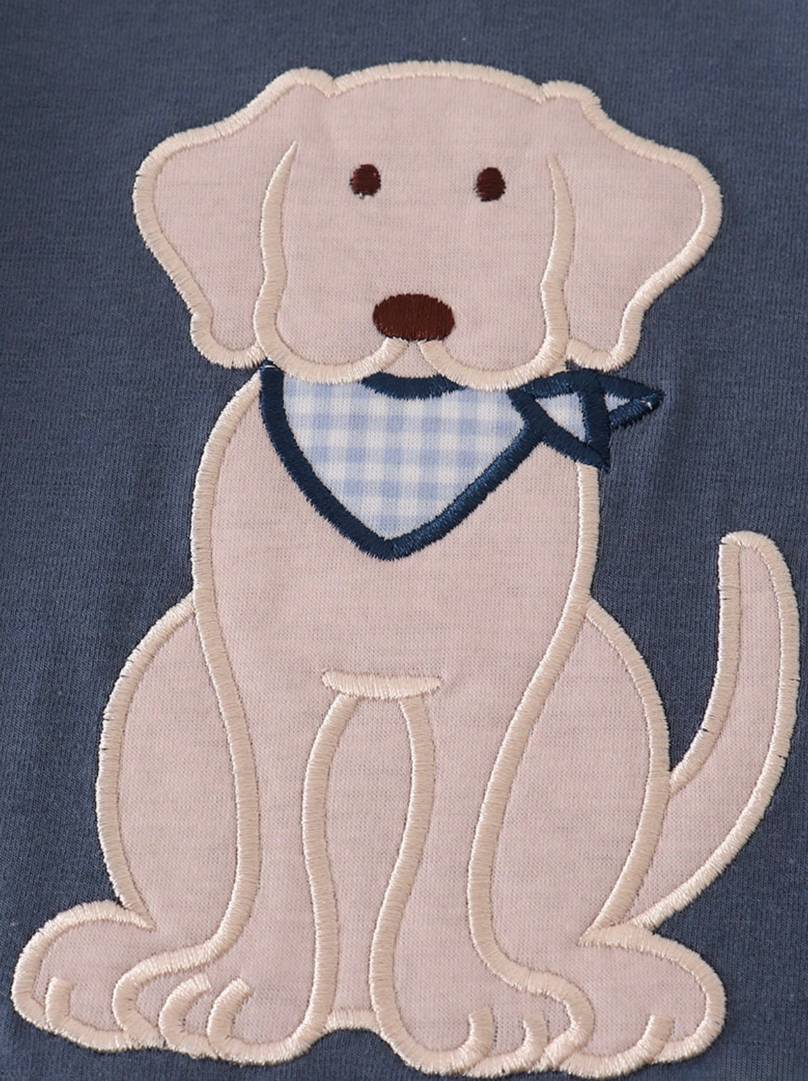 Puppy Appliqué Long Sleeve Top