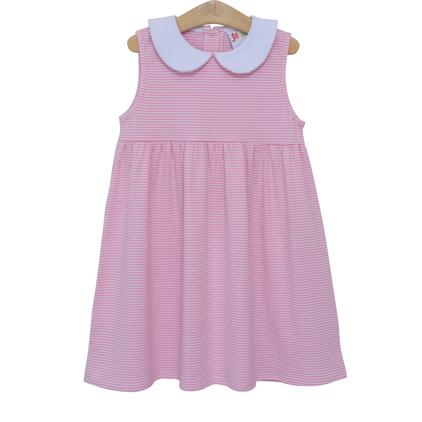 Pink & White Collared Dress