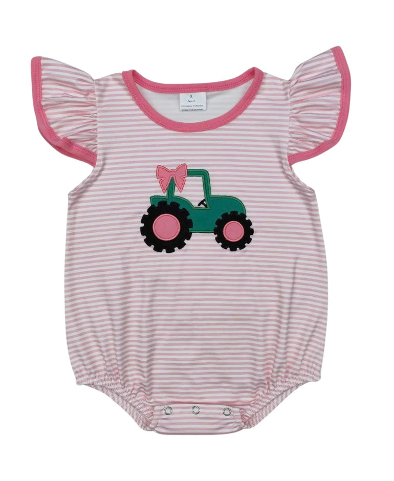 Tractor Appliqué Flutter Bubble