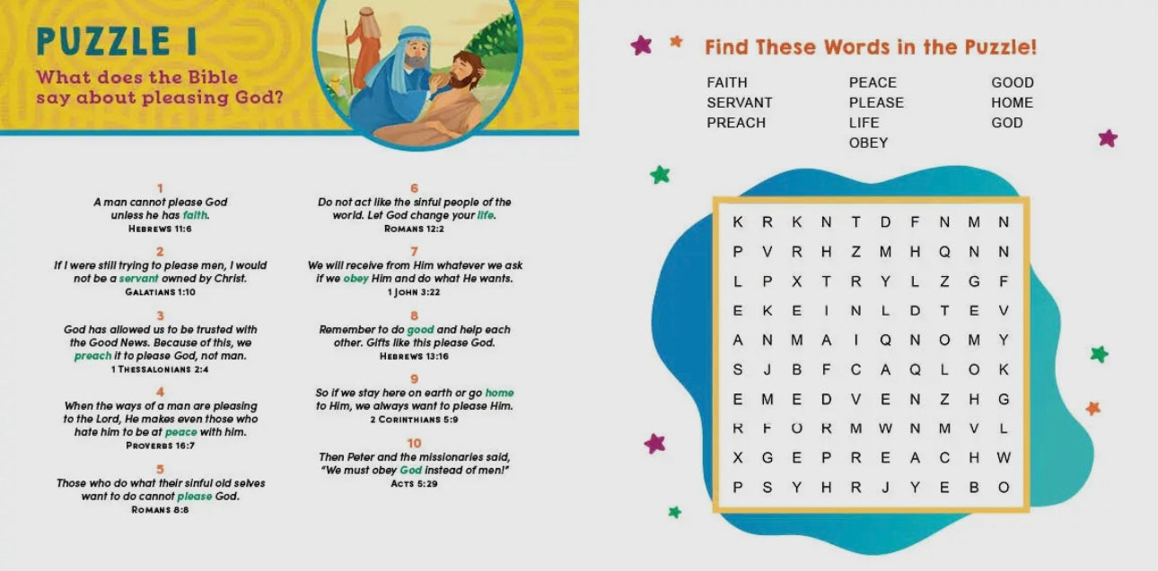Bible Memory Word Searches for Kids