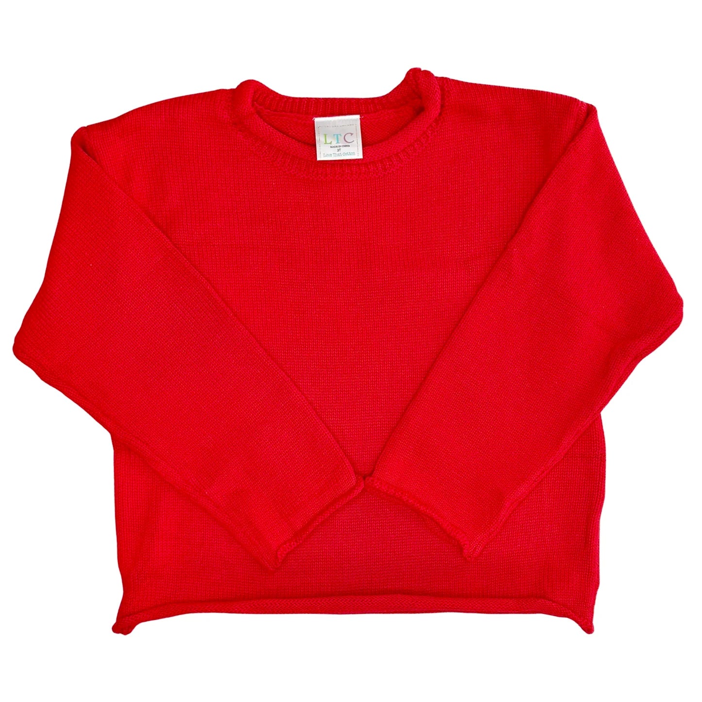 Unisex Red Roll Neck Sweater – Baby & Toddler Winter Top