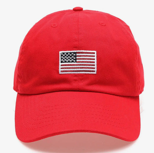 Embroidered Red Flag Hat