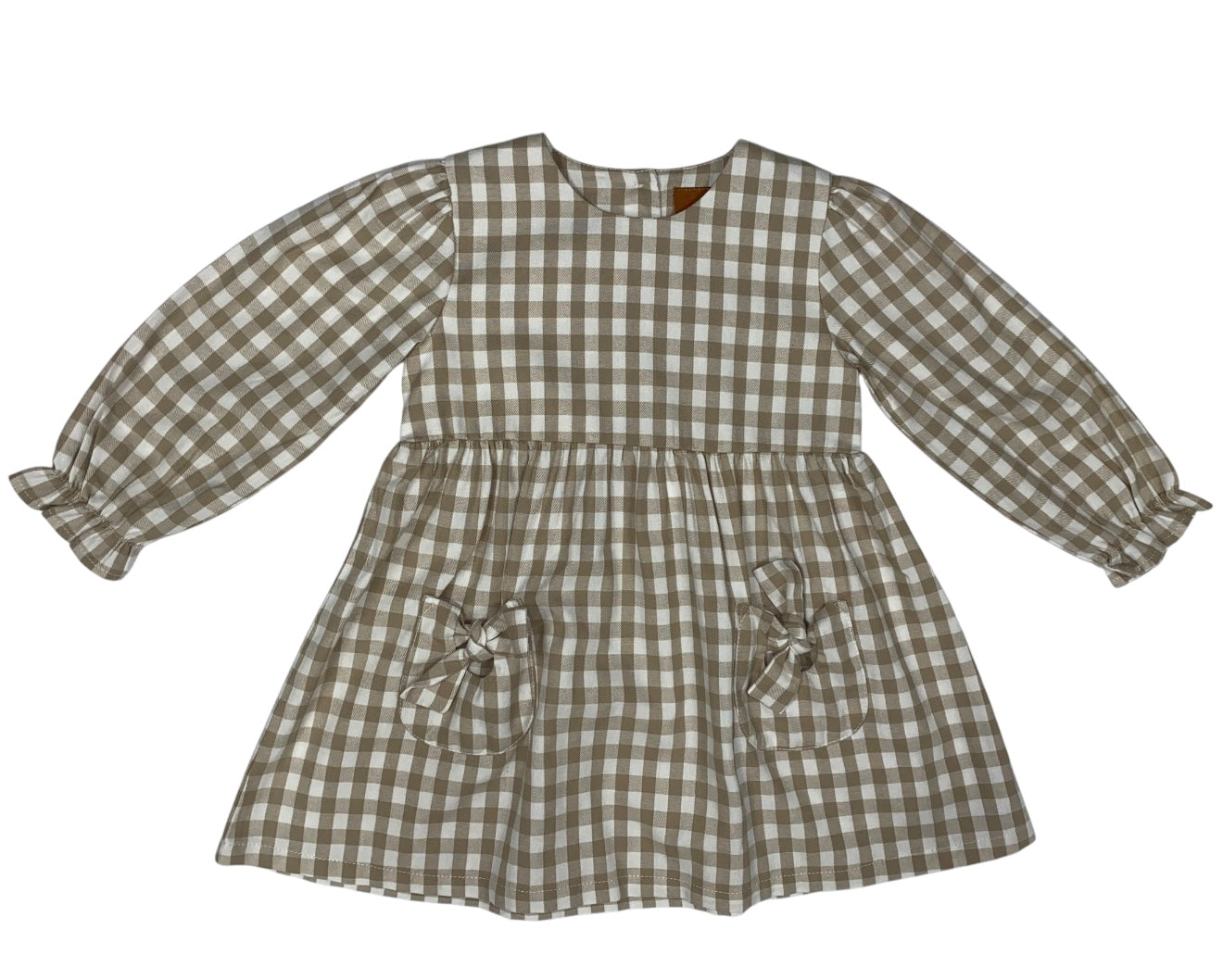 Jordyn Dress - Khaki Gingham