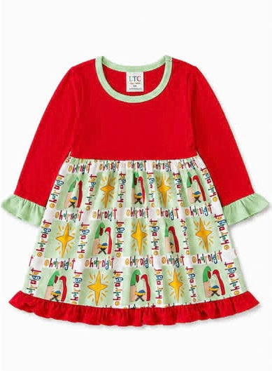 LTC Girls O Holy Night Long Sleeve Dress – Girls' Christmas Dress