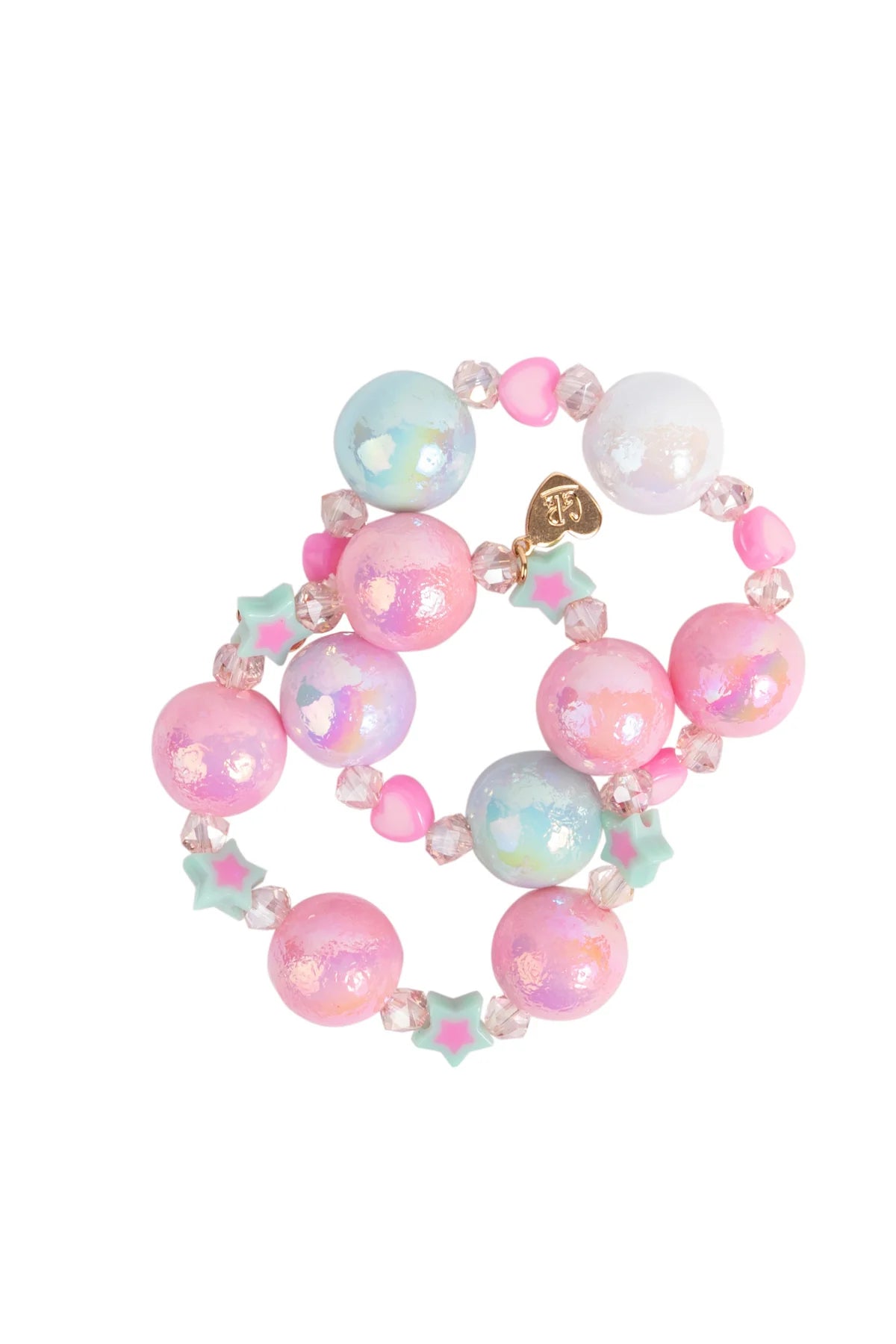Stars & Hearts Bobble Bracelet Set – 2 Bracelets