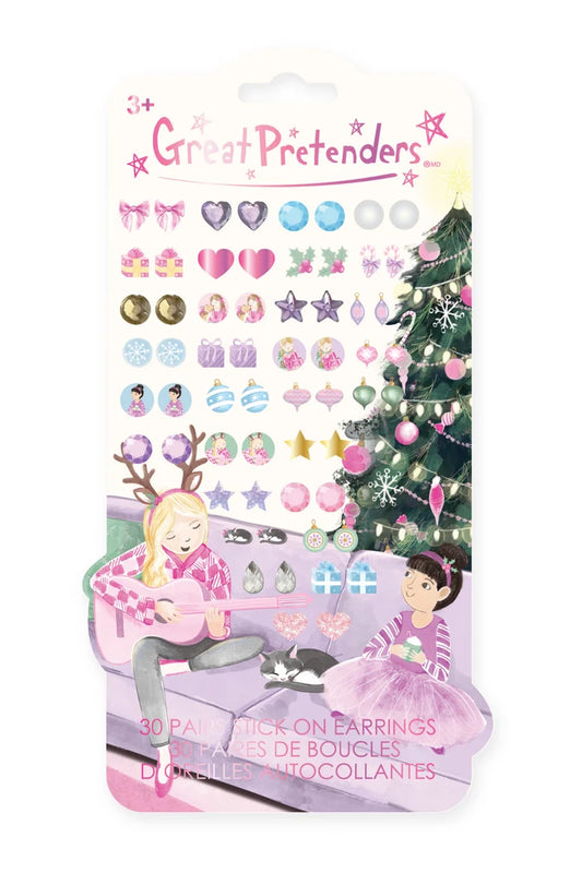 Holiday Stick-On Earrings – 30 Pairs