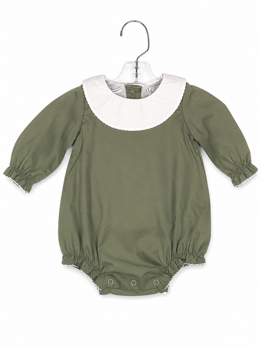 Sage Bubble – Baby Girl One-Piece
