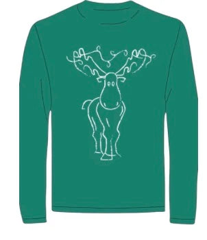 Green Moose T-Shirt – Boys' Winter Tee