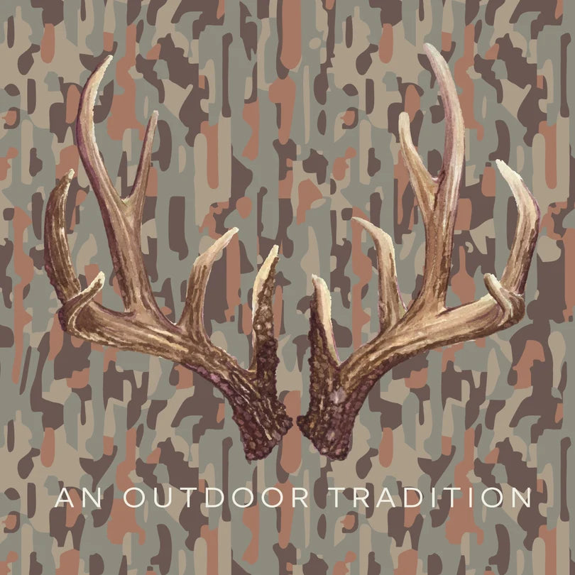 Prodoh Boys' Pro Performance Hoodie T-shirt in Neutral Camo with Deer Antlers