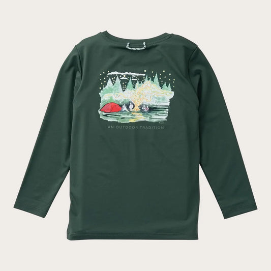 Prodoh Boys' Pro Performance Long Sleeve T-Shirt | Camping Green Campout