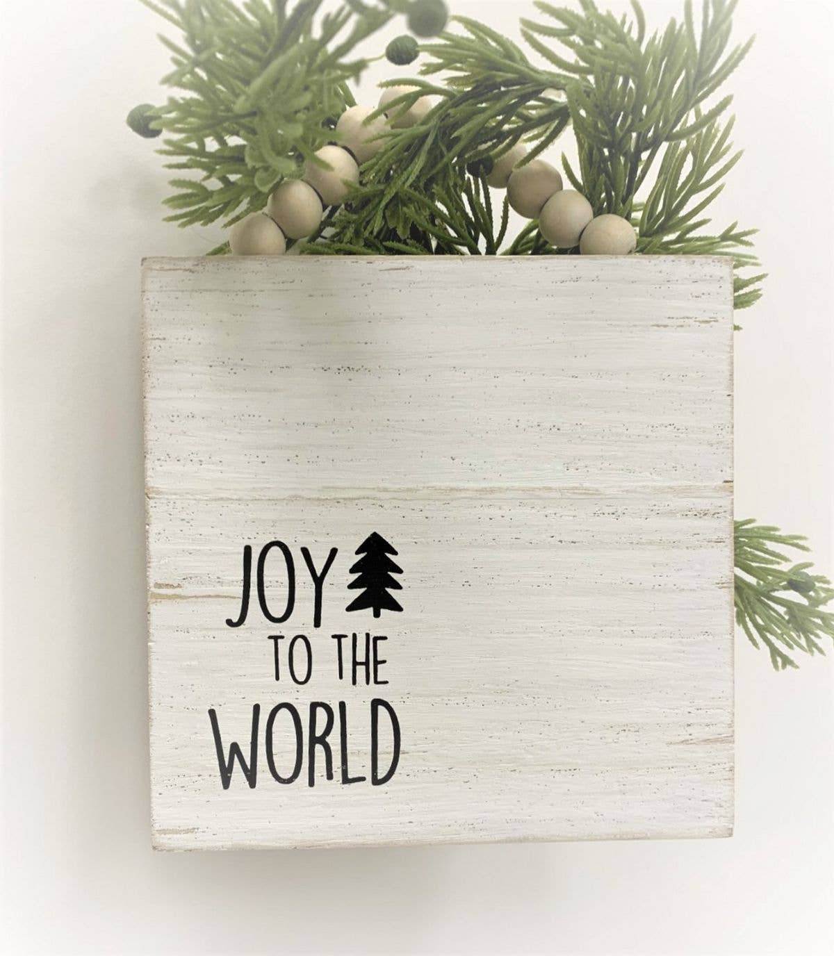 Joy to the World Beaded Ornament – 4.75" Square