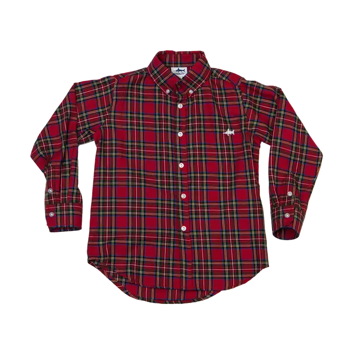 Boys' Carter Red Plaid Oxford Button-Down Shirt