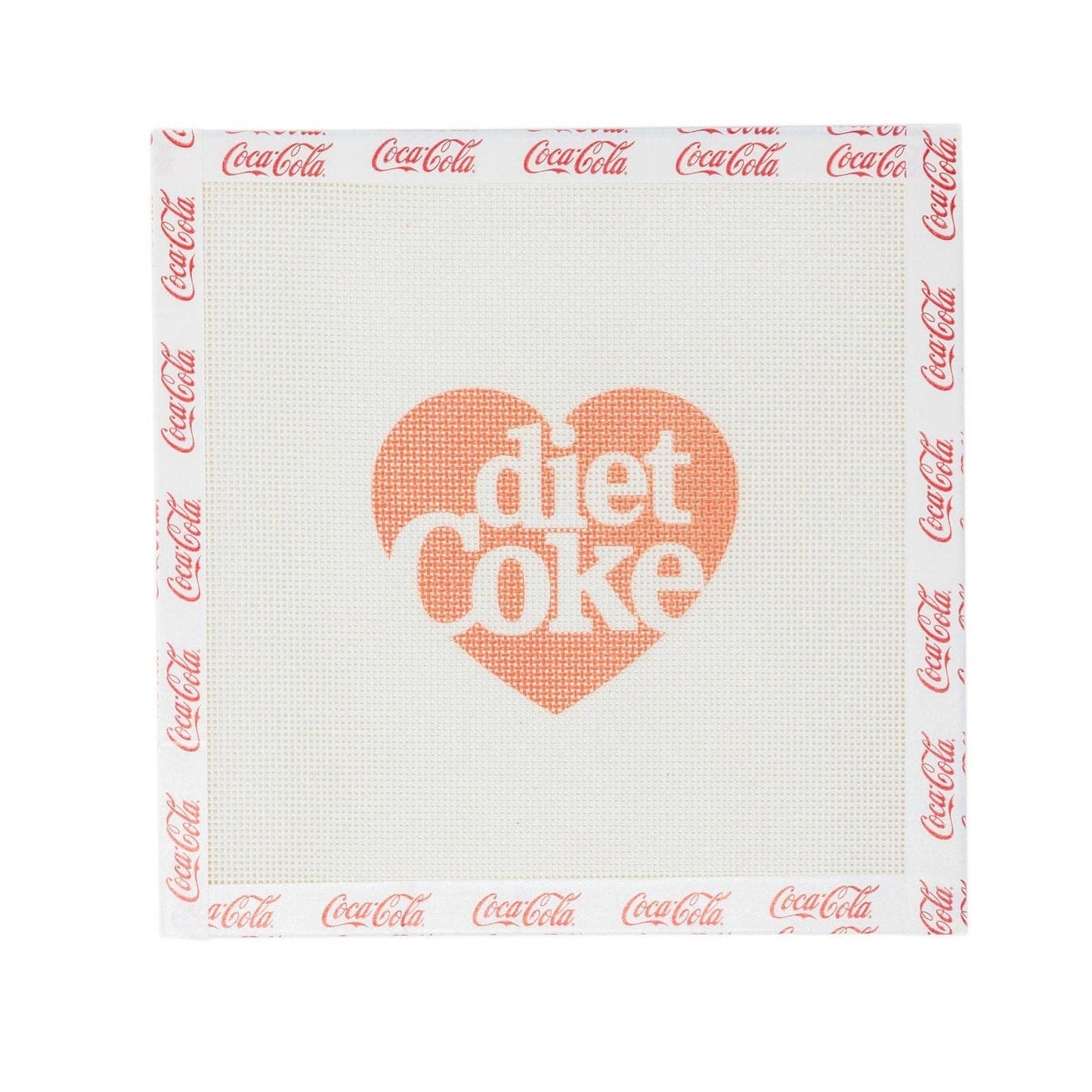 Diet Coke Heart Needlepoint Canvas | Licensed Coca-Cola® Product