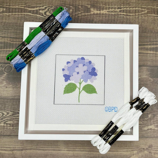 Blue Hydrangea Needlepoint Design