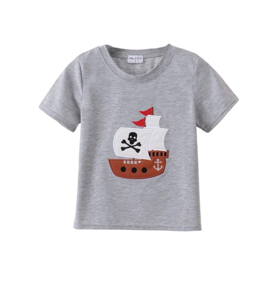 Pirate Ship Appliqué Top