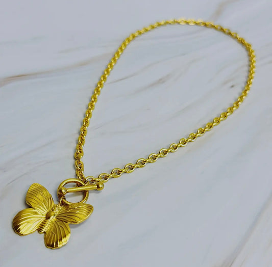 Gold Butterfly Necklace