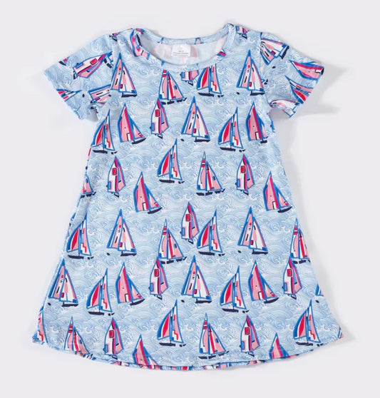 Watercolor Sailboat Dress