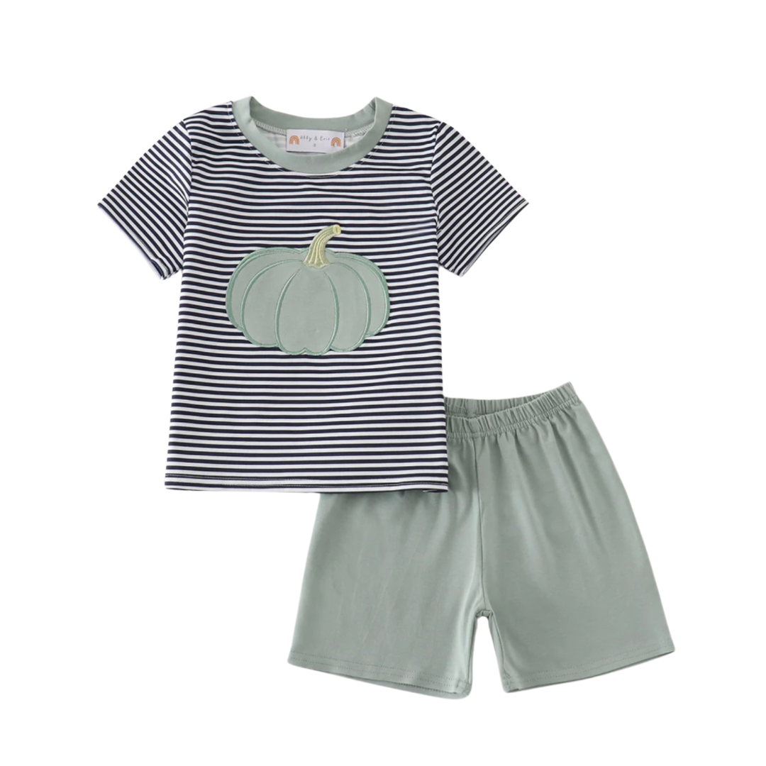 Sage Pumpkin Shorts Set