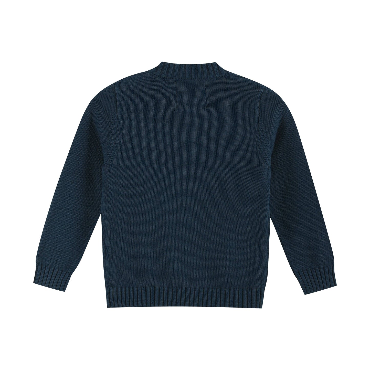 Navy Blue Christmas Santa Knit Cardigan Sweater
